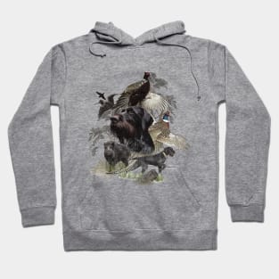 German Wirehaired Pointer, hunting season Hoodie